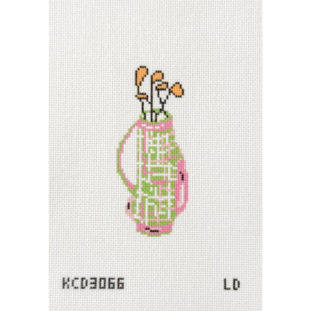 Green Plaid Golf Club Ornament