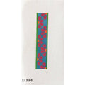 Pink Daisies on Blue Key Fob