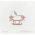 needlepoint bassinet pink