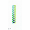 needlepoint green hearts key fob design