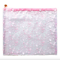 Needlepoint print clear PVC bag - pink Extra Large