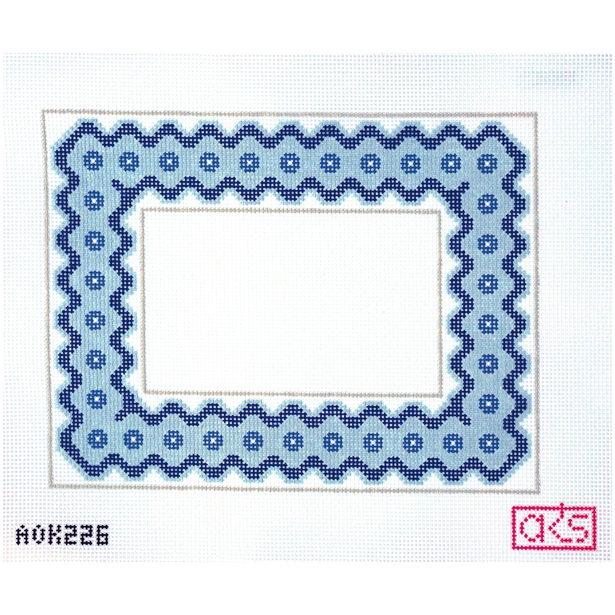 Ric Rac Picture Frame - Blue 4x6"