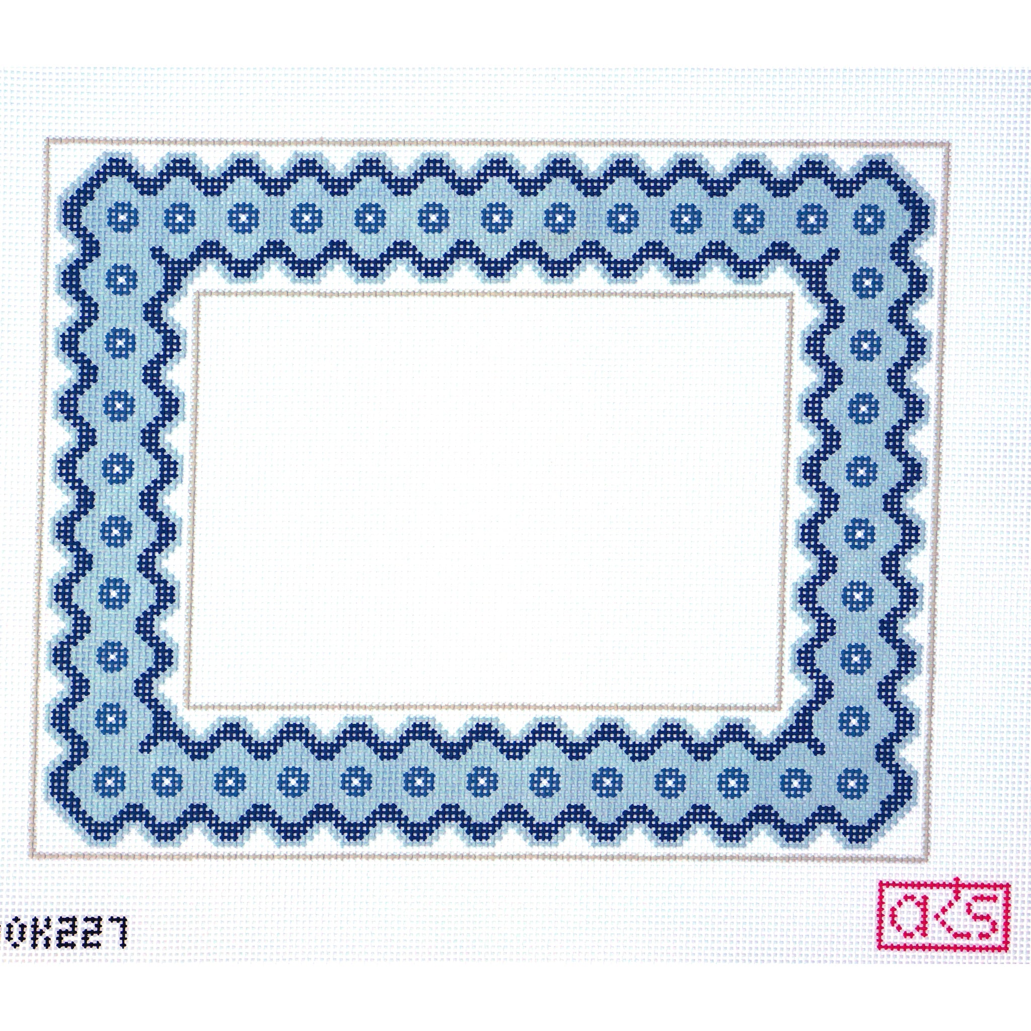 Ric Rac Picture Frame - Blue and Green 5x7"