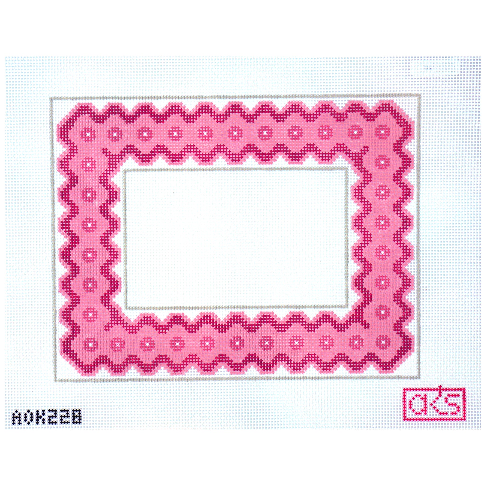 Ric Rac Picture Frame - Pink 4x6"