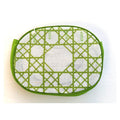 Green & White Caning Bermuda Bag Cover