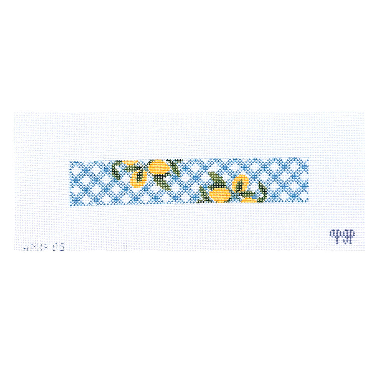 Gingham Lemon Key Fob