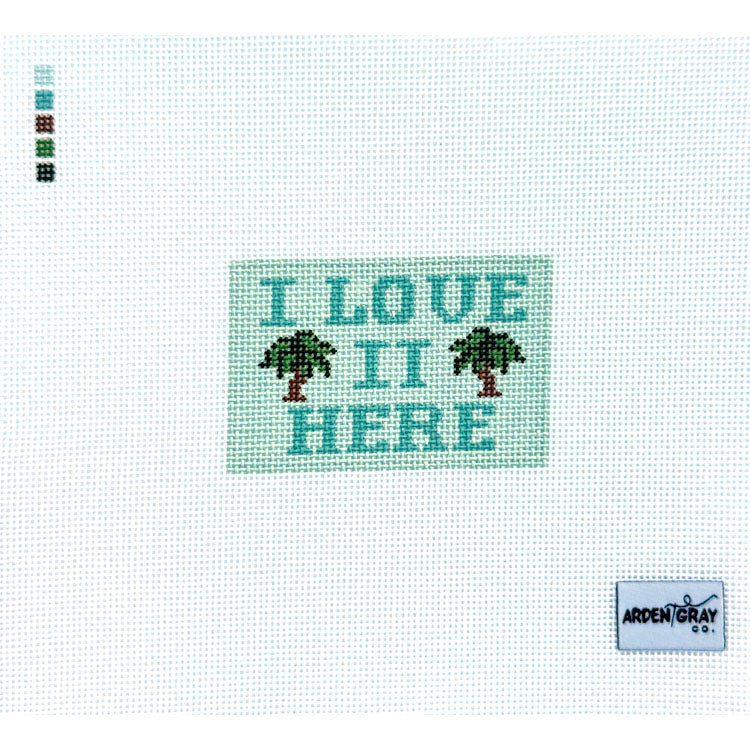 I love it here luggage tag