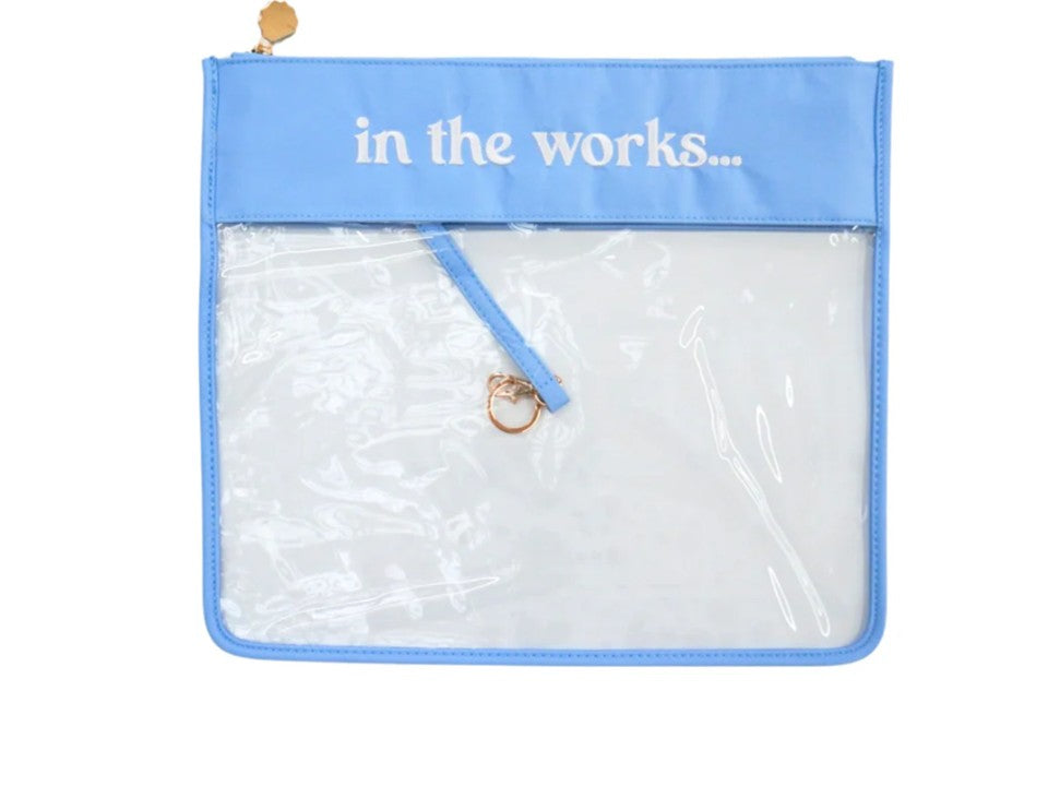 In the Works Baby Blue Project Bag