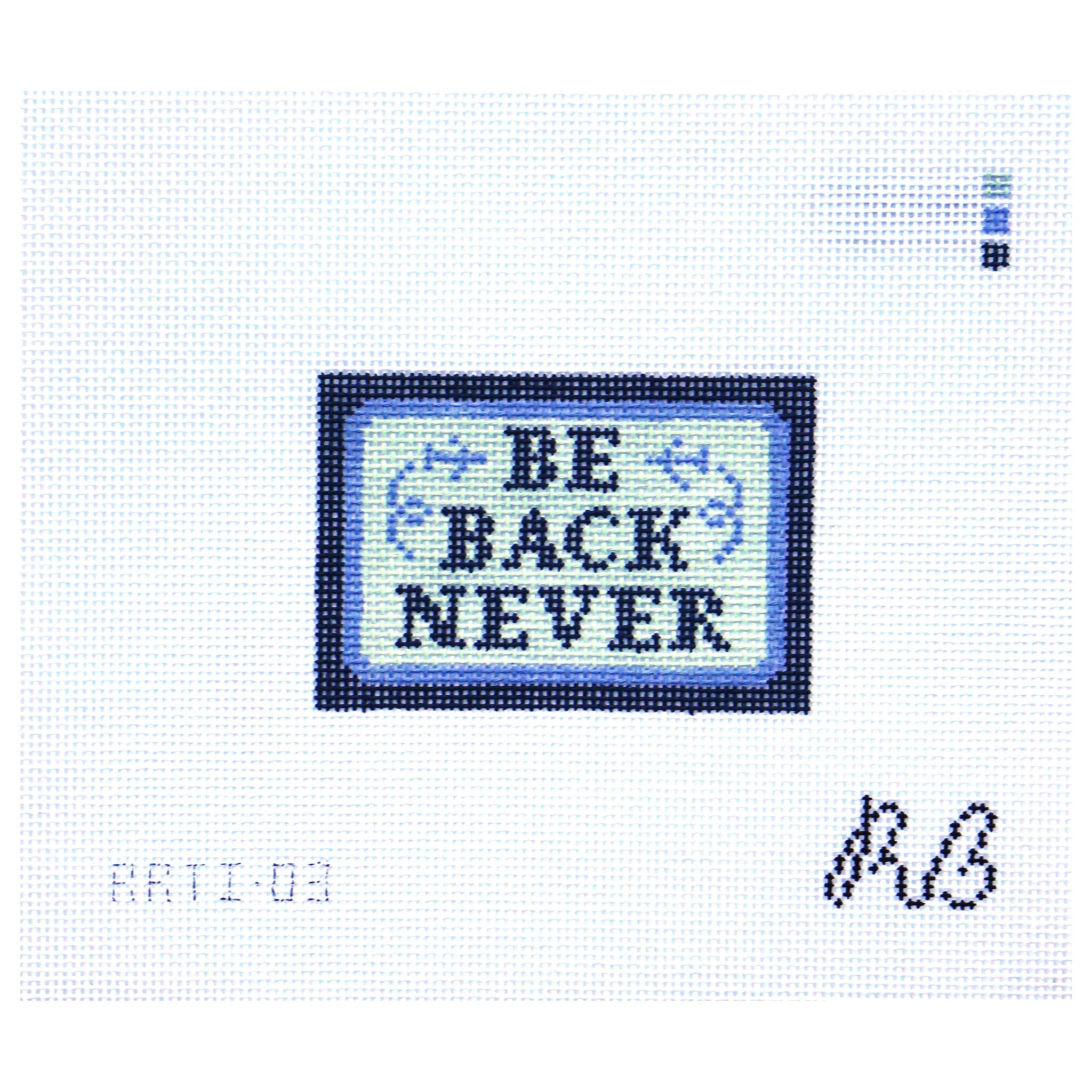 Be Back Never Luggage Tag Insert