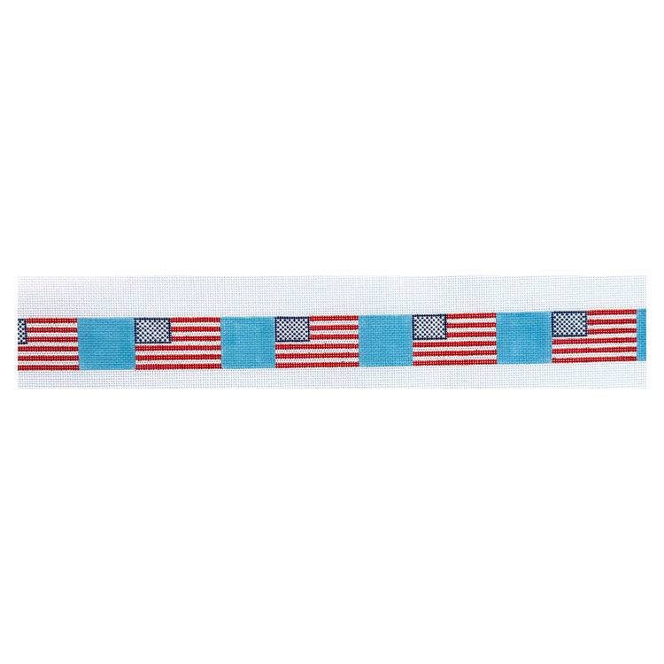USA Flag Belt Light Blue
