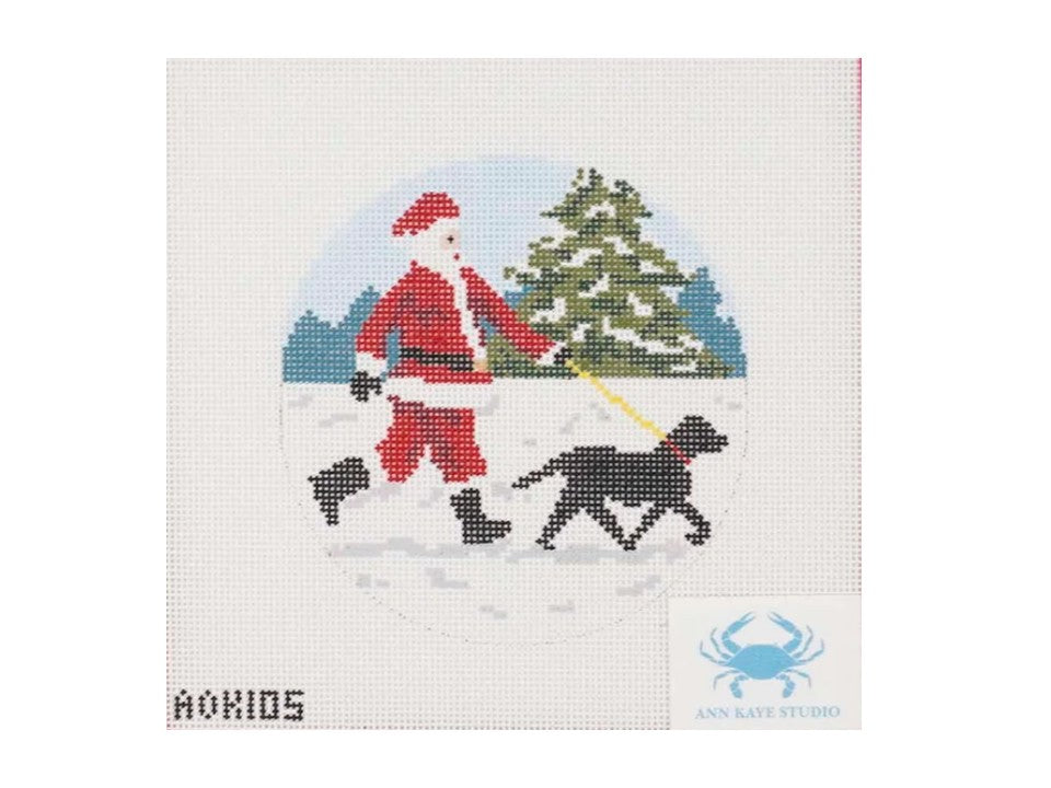 Santa Dog Walker - Black Lab