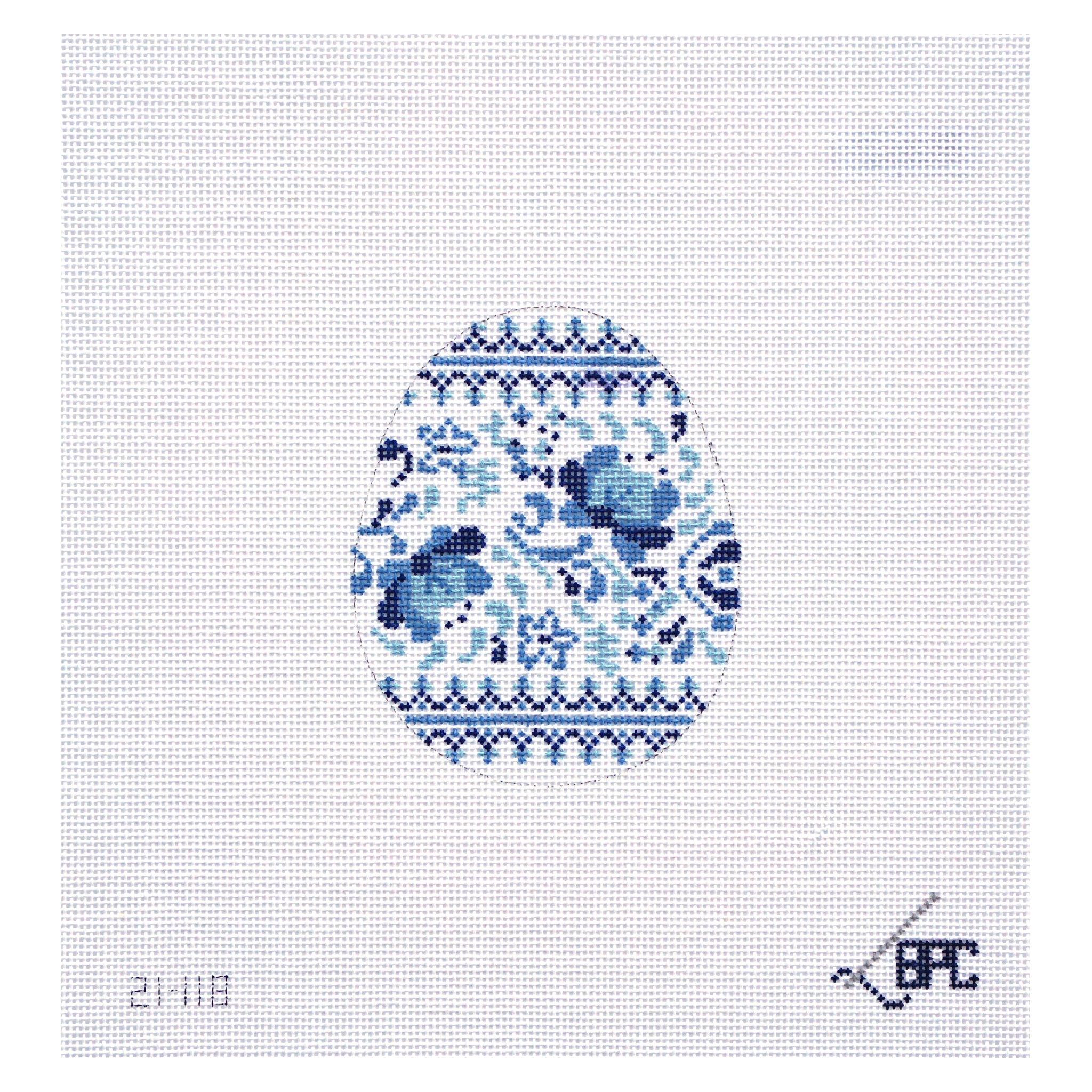 Blue Chinoiserie Egg #1