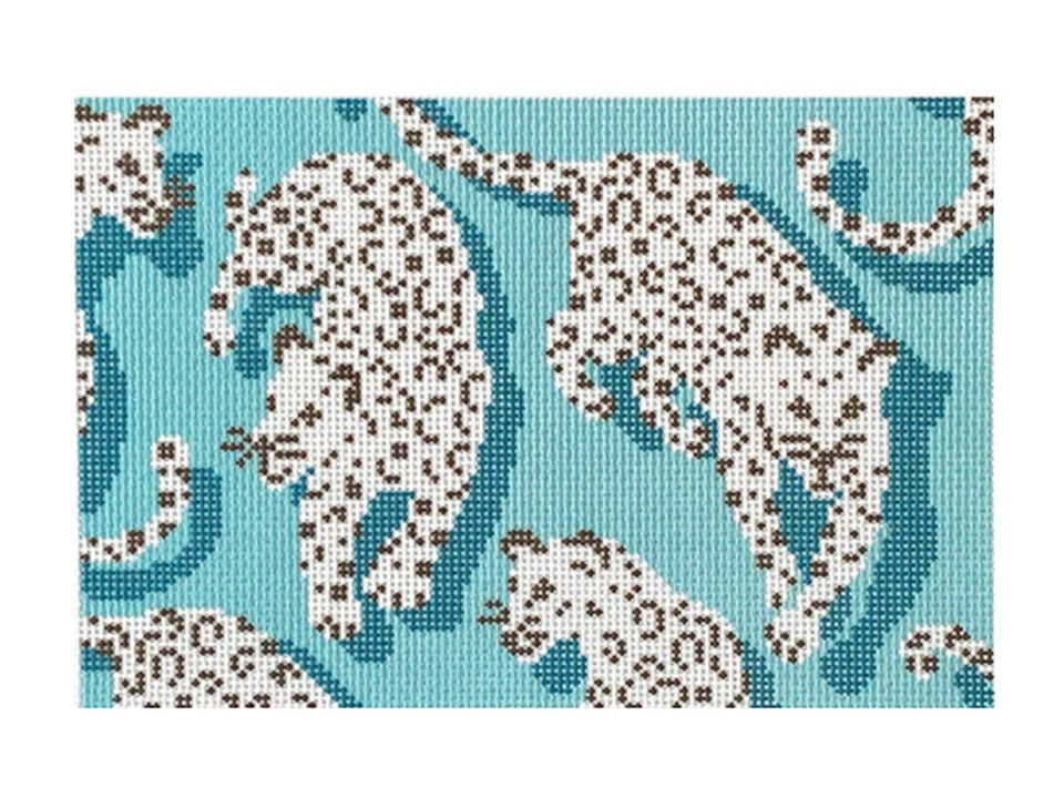 Leopard Clutch - Blue