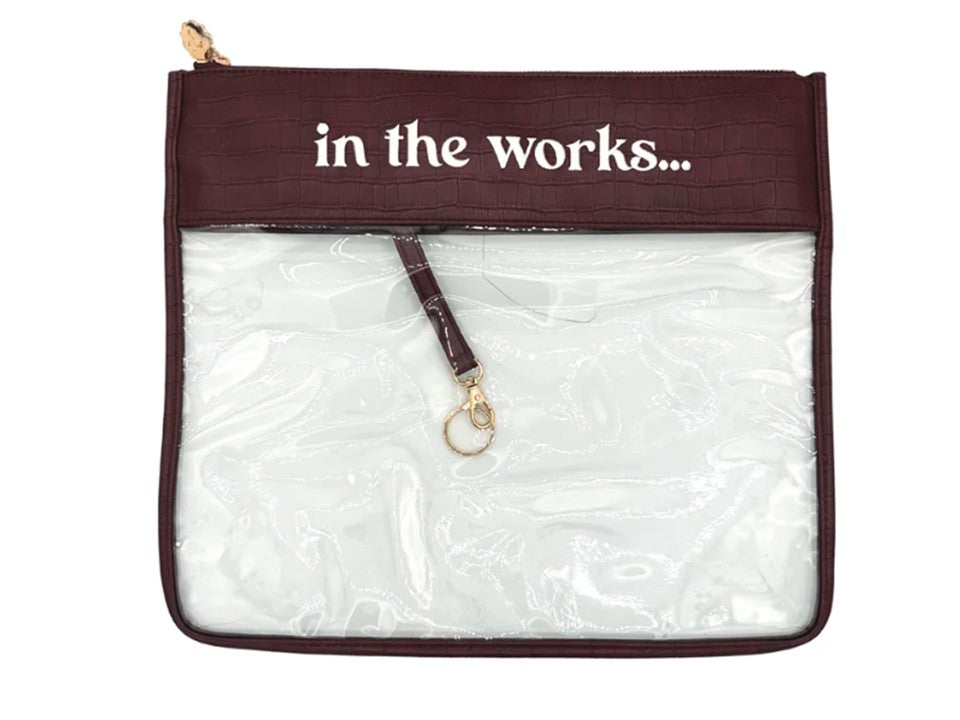In the Works Project Bag - Burgundy Croc