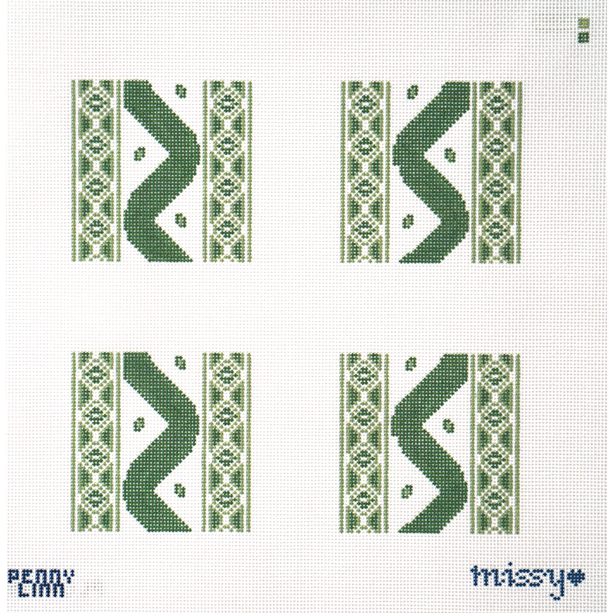 Ikat Coaster Set - Green