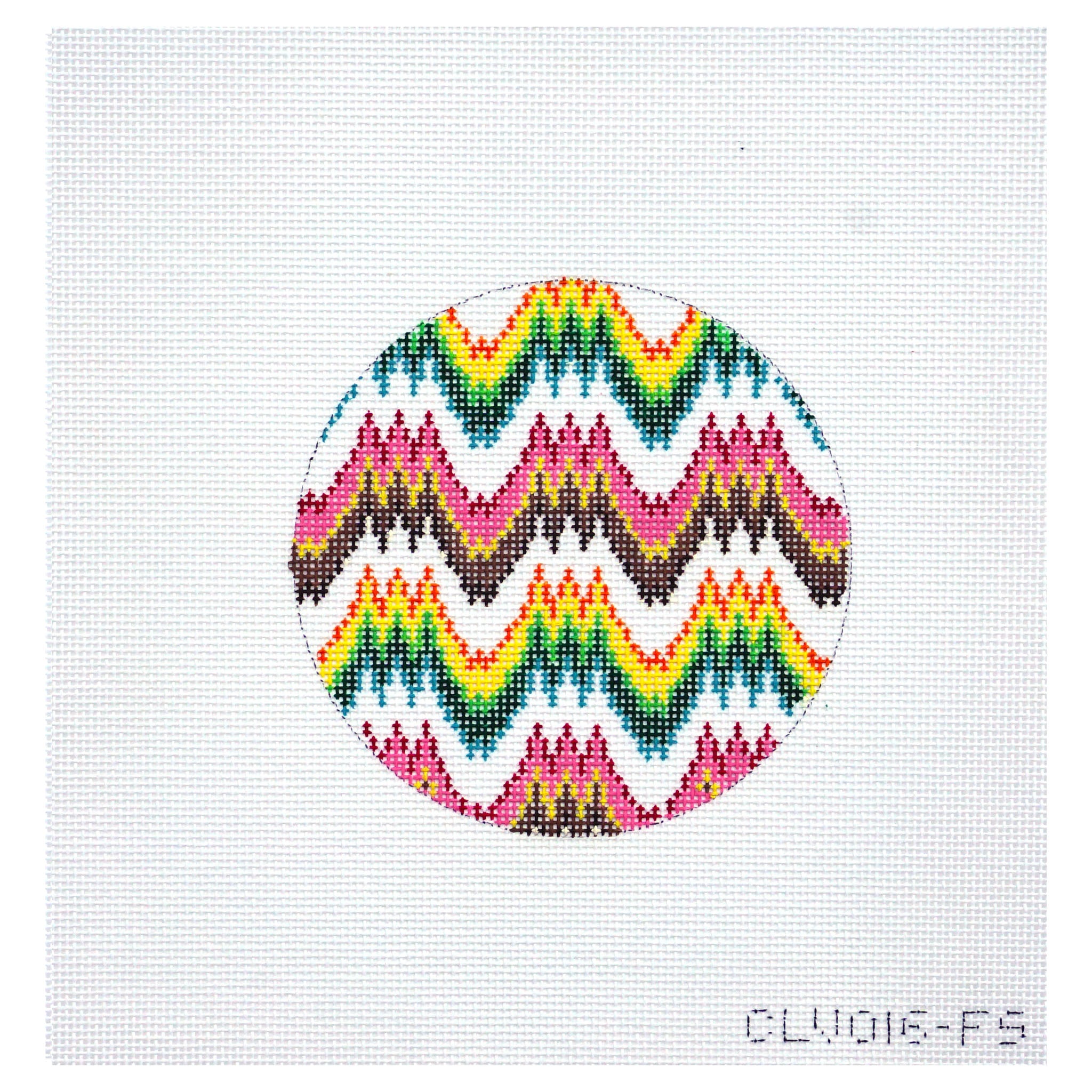 4" Round Flame Stitch