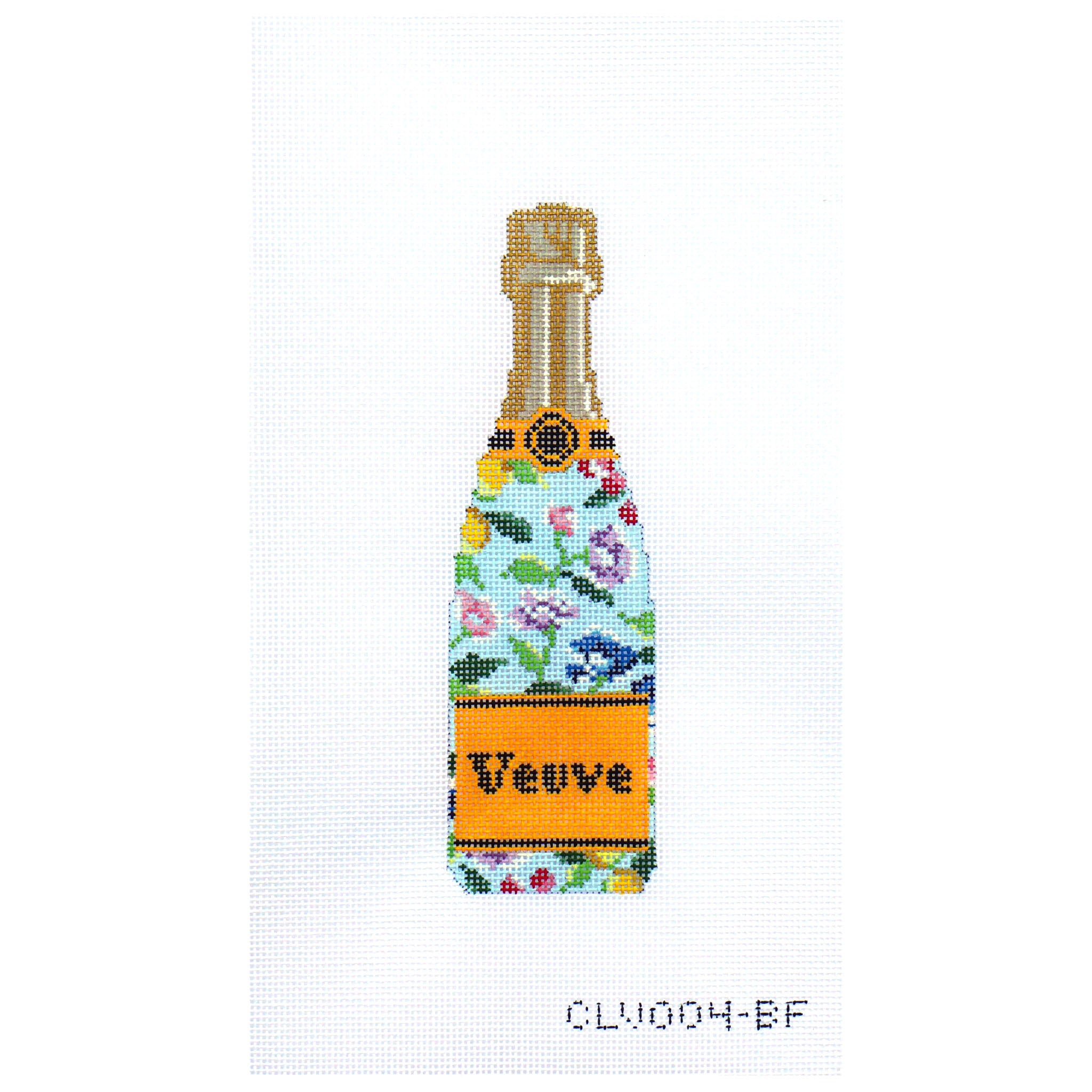 Blue Floral Champagne