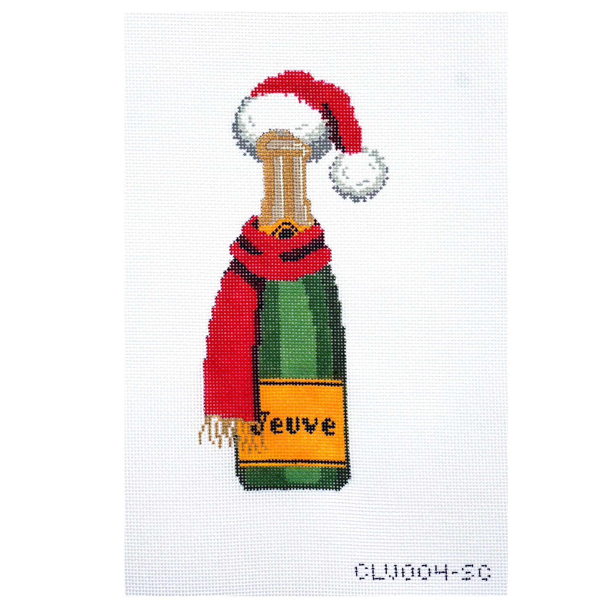 Santa hat and scarf champagne