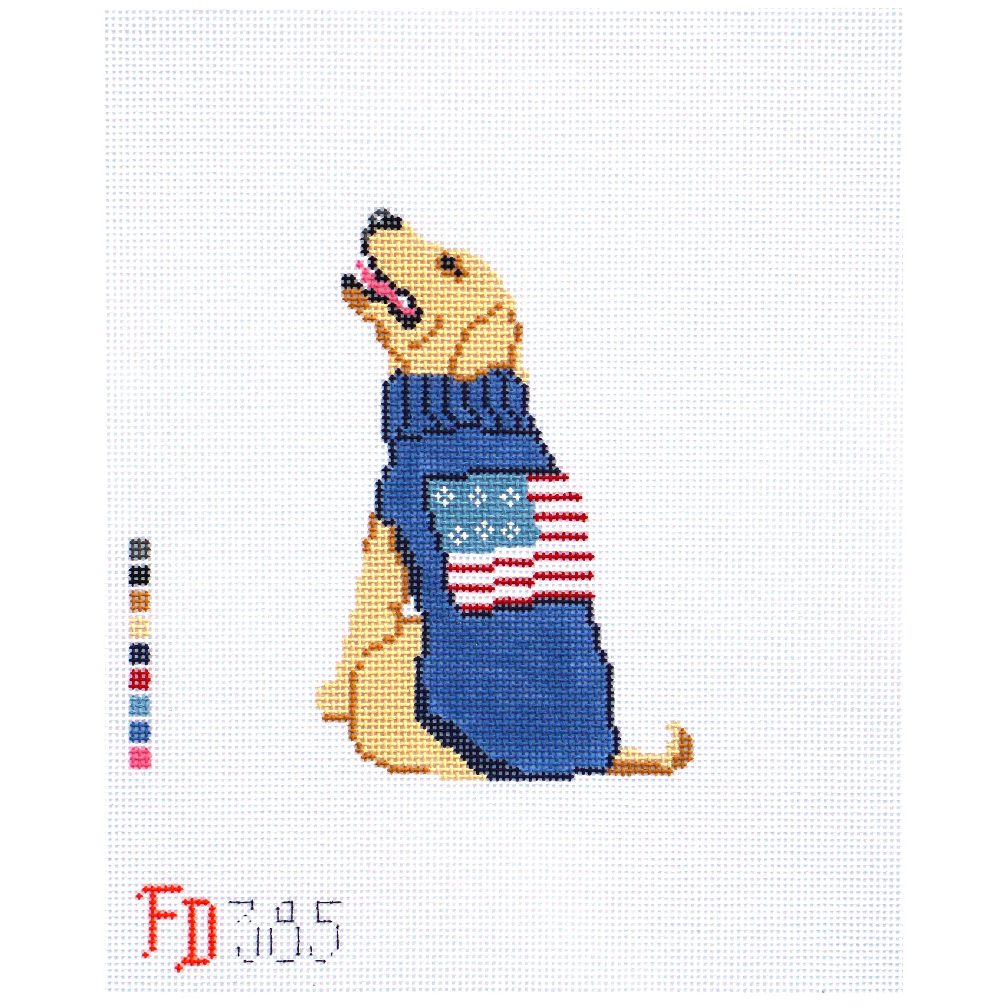 Yellow Lab with Sweater