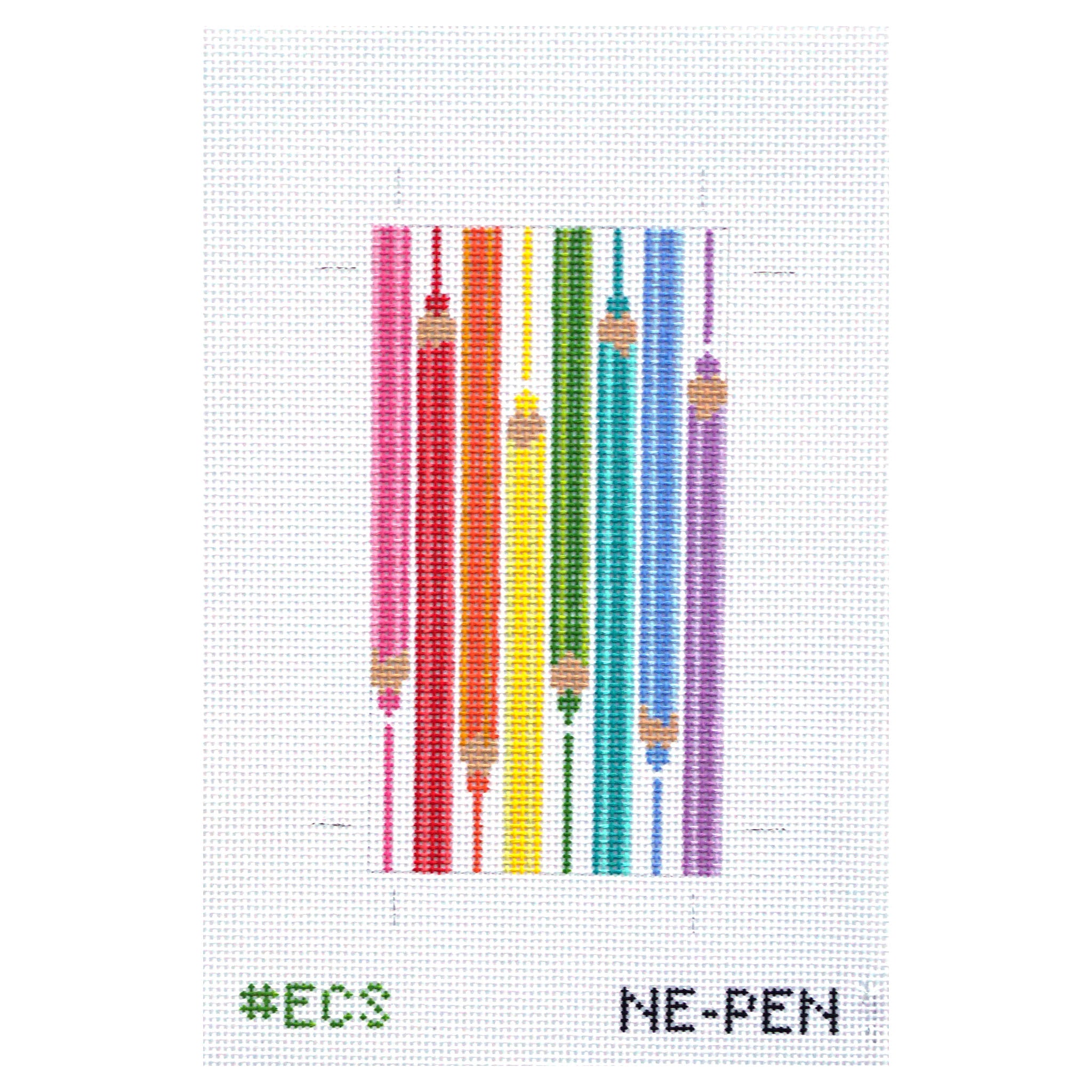 Colored Pencils Eyeglass Case