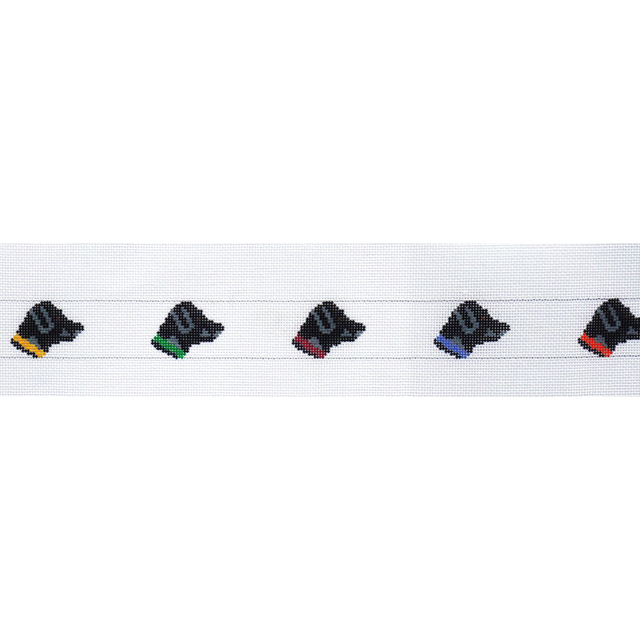 Black Labs with Colorful Collars