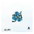 Blue Flowers on white mini