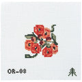 Orange Flowers on White