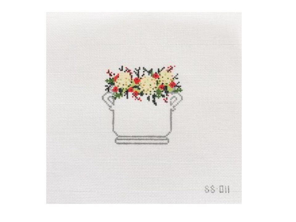 Holiday Floral Arrangement with Stitch Guide