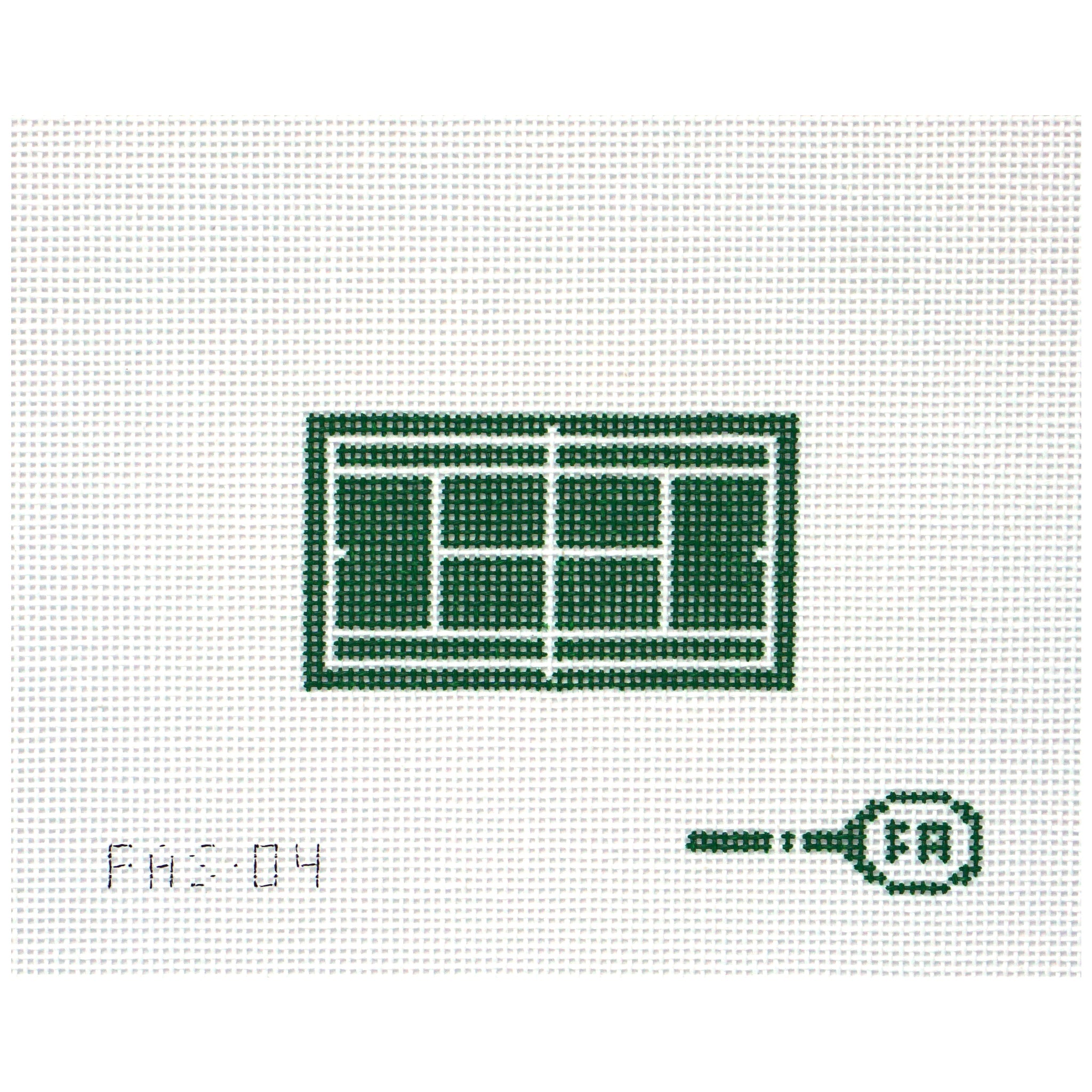 Needlepoint canvas Tennis court design 