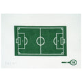 Needlepoint canvas of a Soccer field on a white background