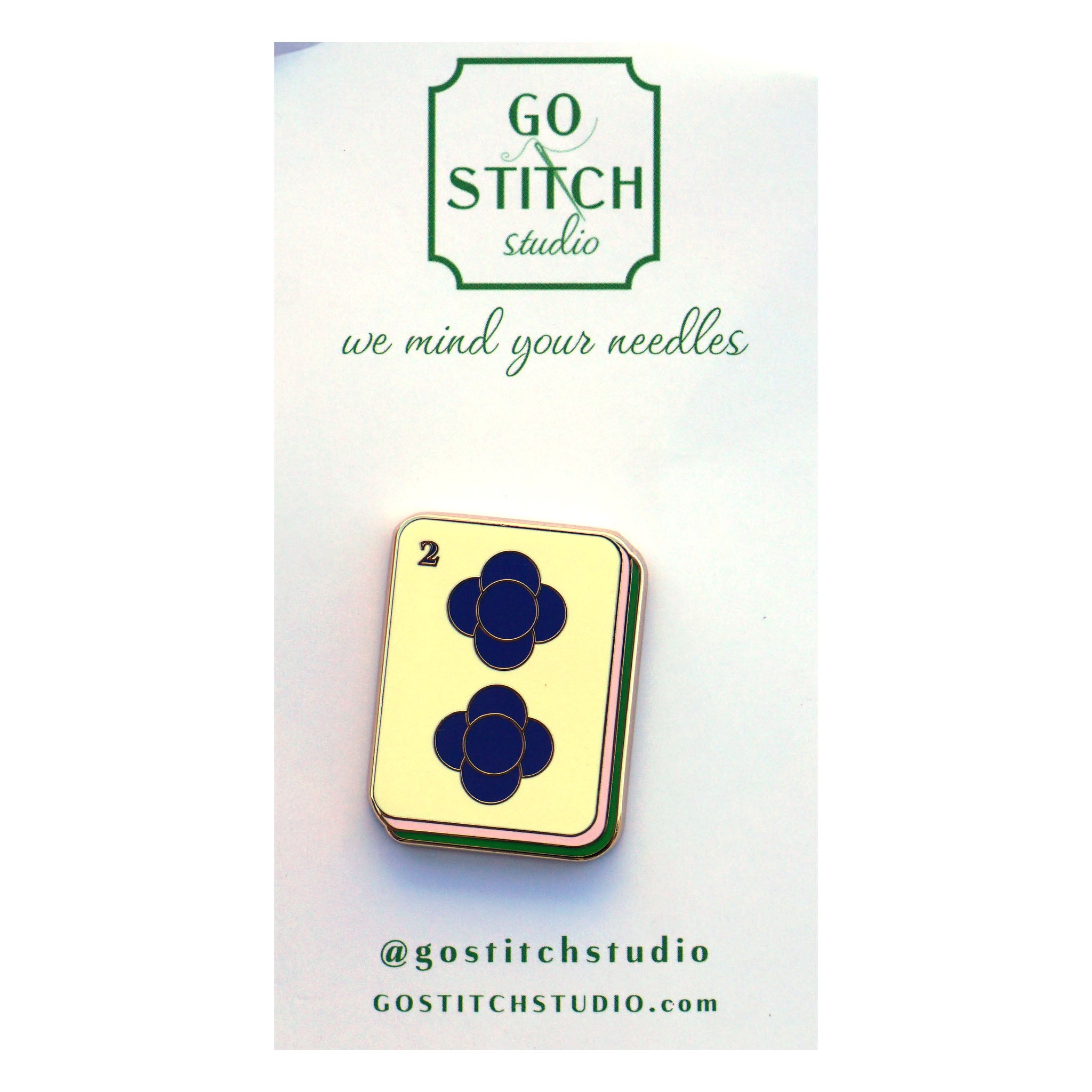 Two Dot Clover Mahjong Needle Minder