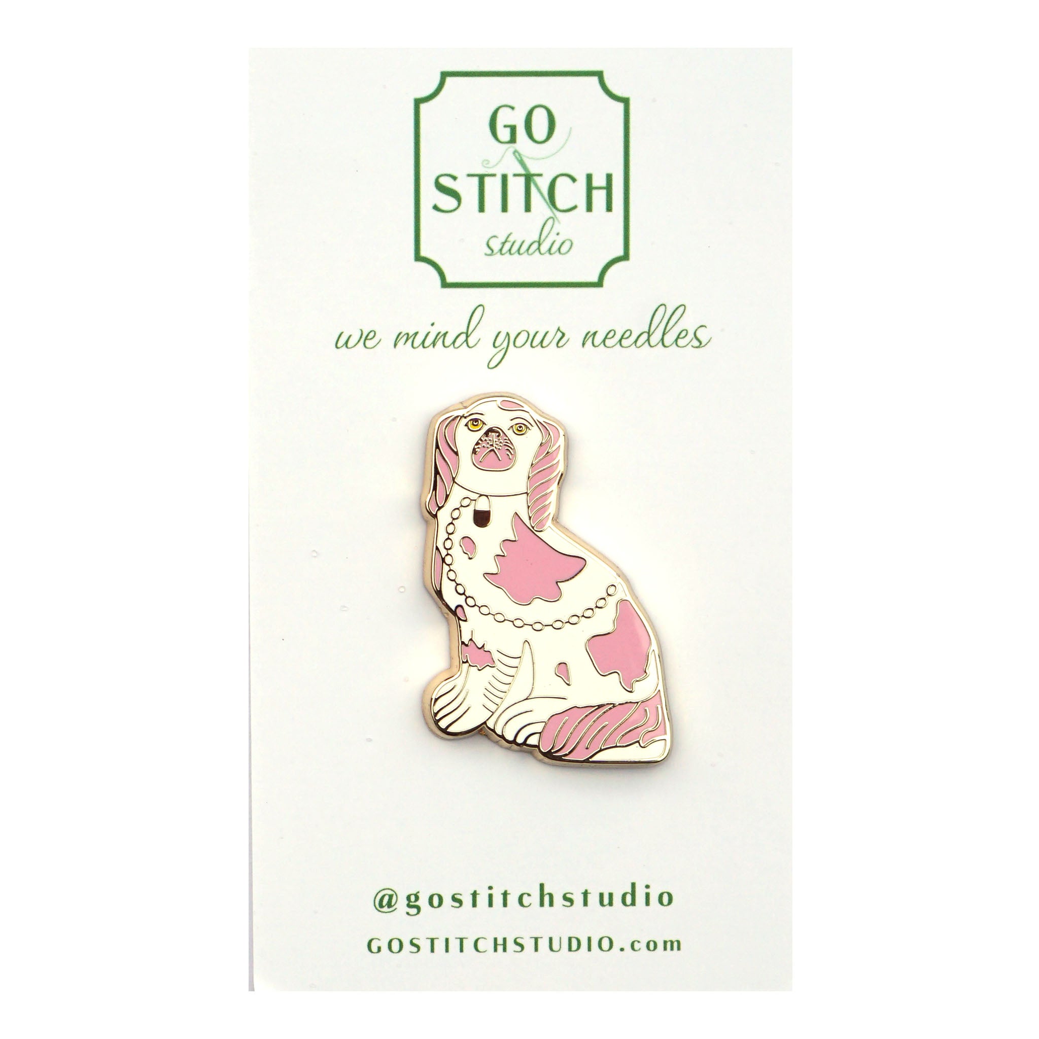 Pink Staffordshire Dog Needle Minder