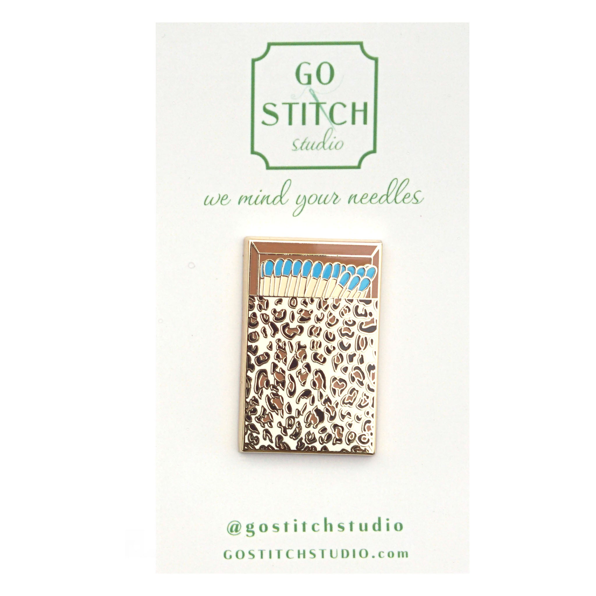 Leopard Matchbook Needle Minder