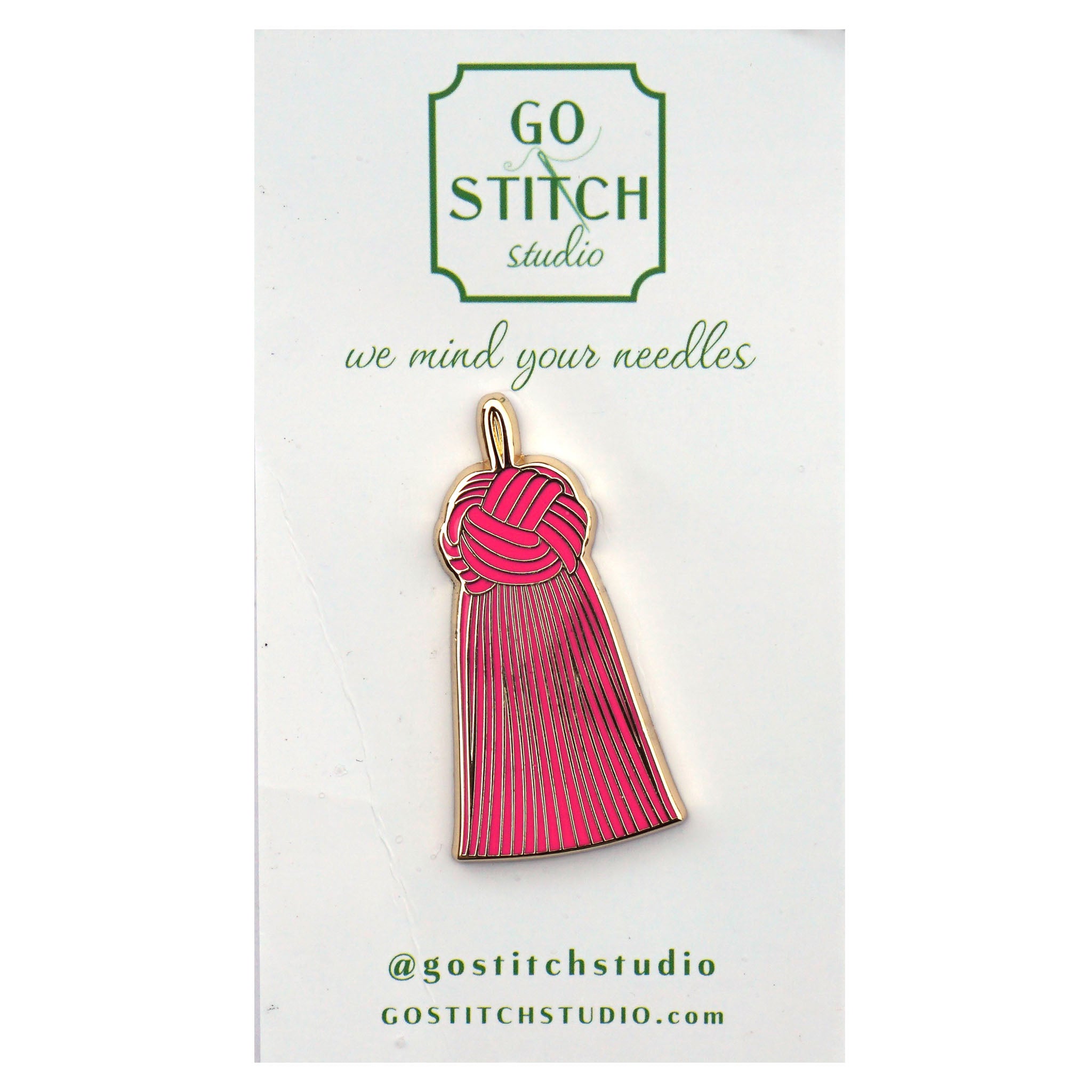 Pink French Knot Tassel Needle Minder