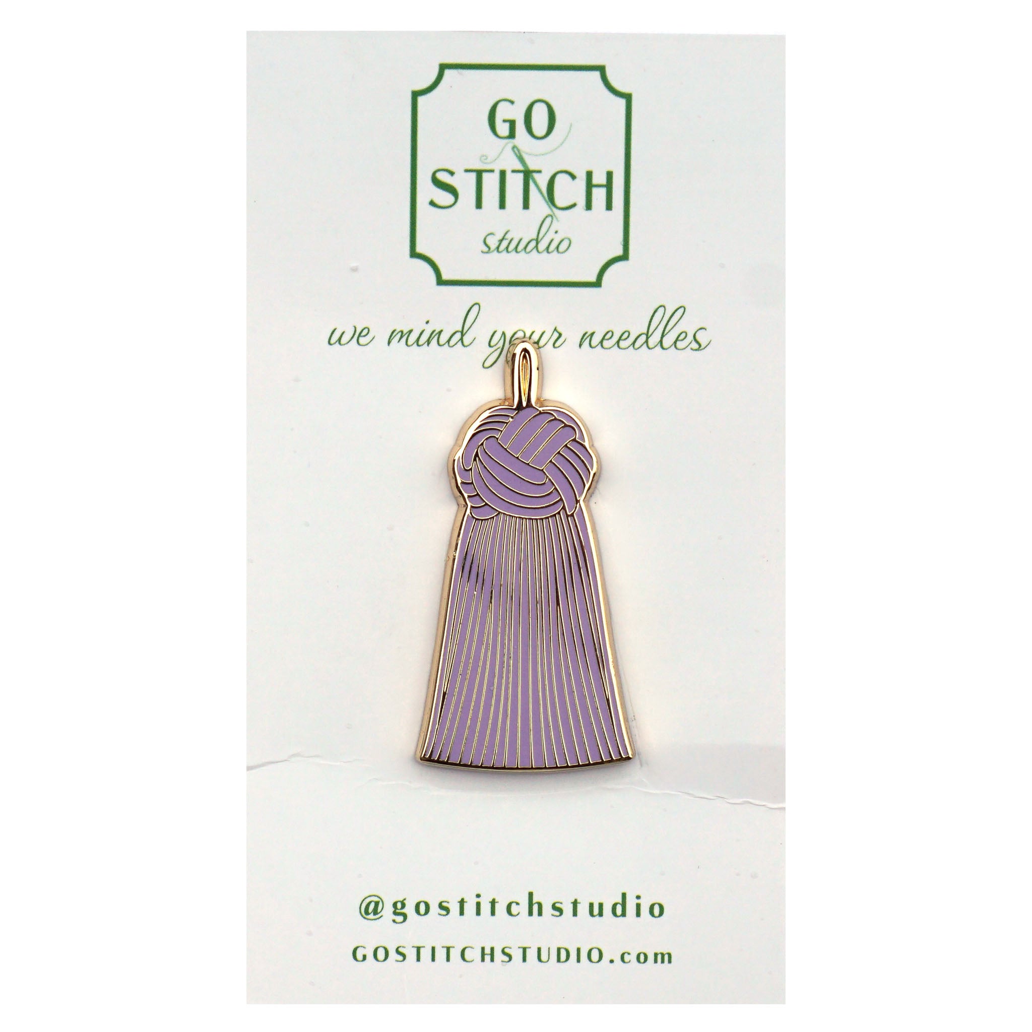 Lavender French Knot Tassel Needle Minder