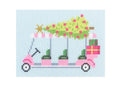 Christmas Golf Cart