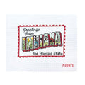 Greetings From Indiana Postcard White