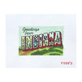 Greetings from Indiana Postcard - Green