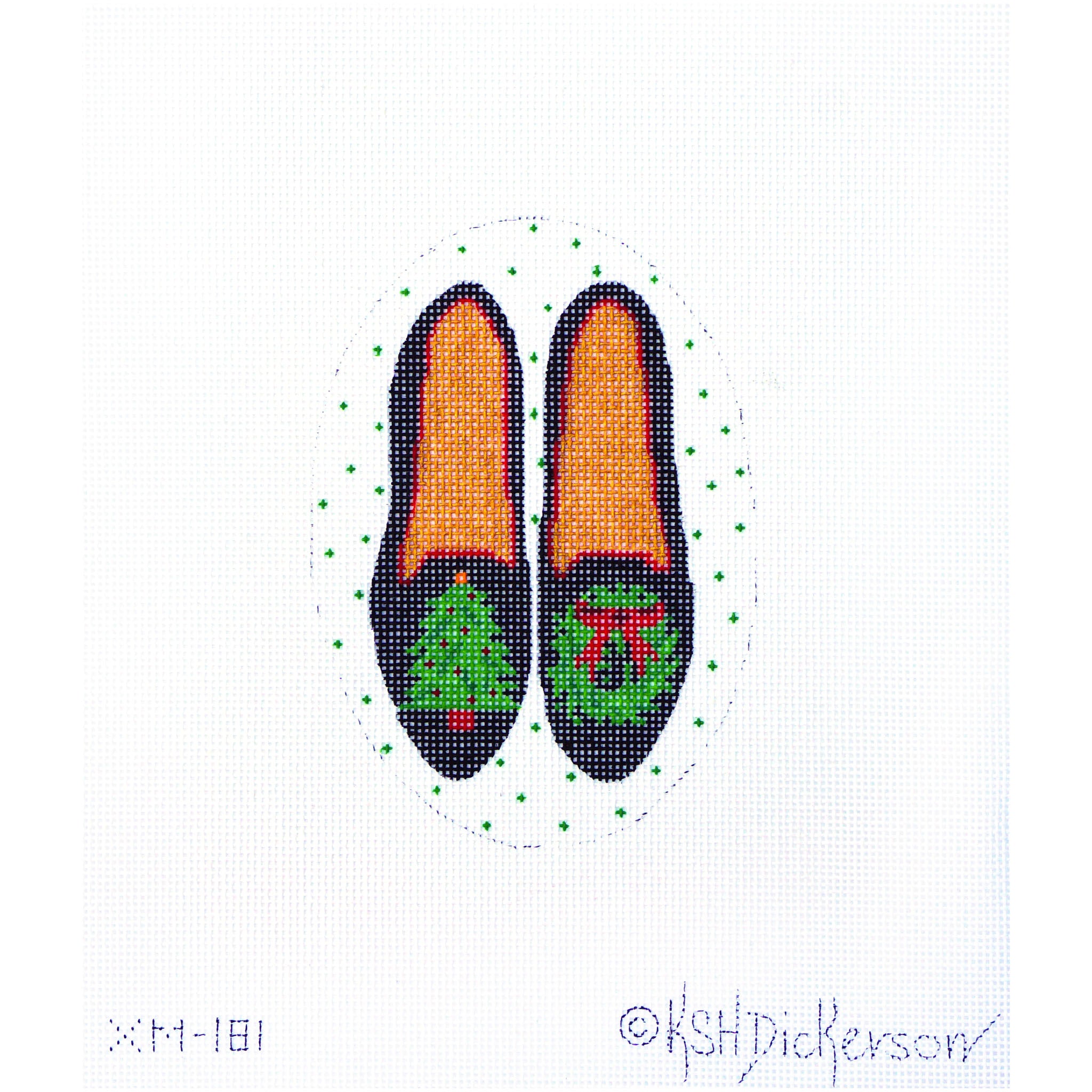 Christmas Black Velvet Shoes
