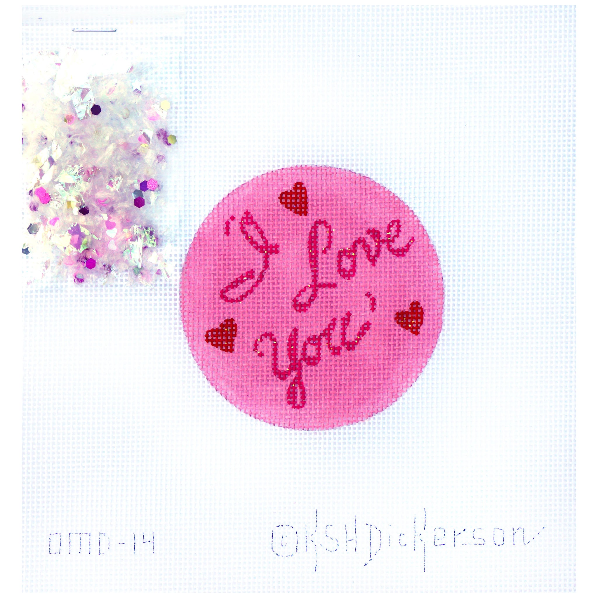 I Love You Glitter Globe Ornament