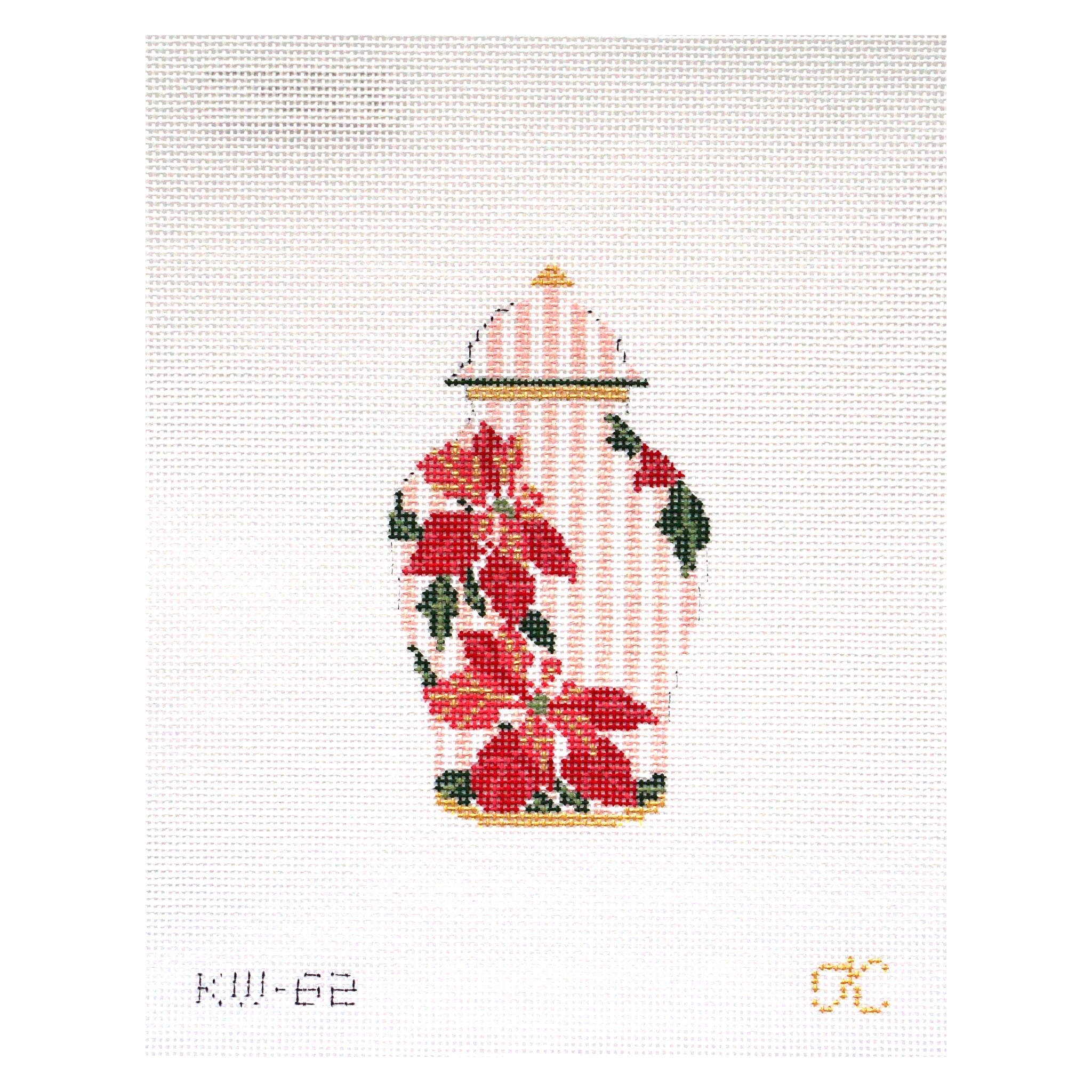 Poinsettia Ginger Jar