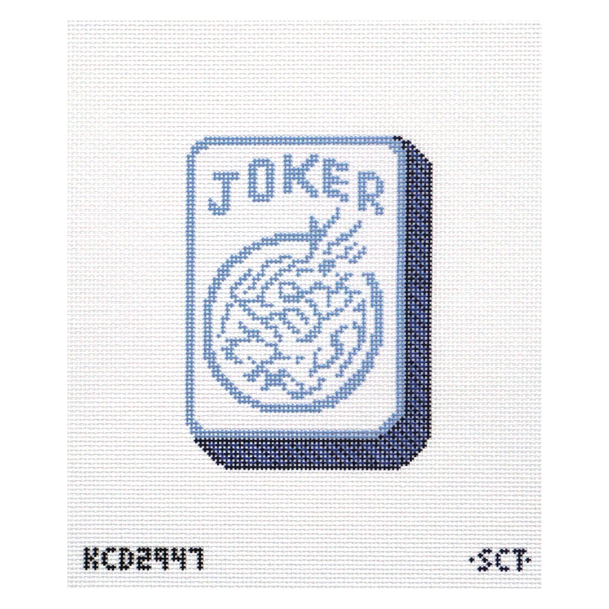Blue and white Mahjong joker
