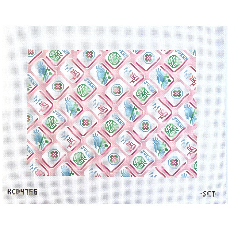 Pink Mahjong Pattern