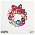 Mini glass ornament wreath