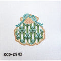 Block Print Gilded Scallop