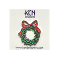 Wreath with Red Bow Needleminder