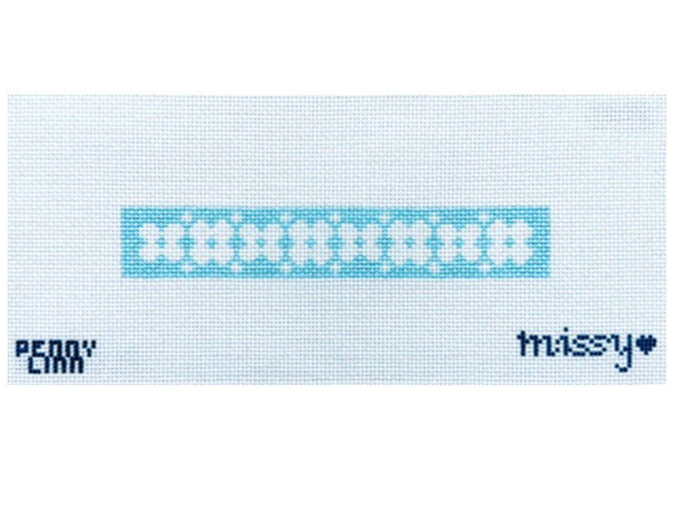 Floral Inverse Key Fob - Light Blue