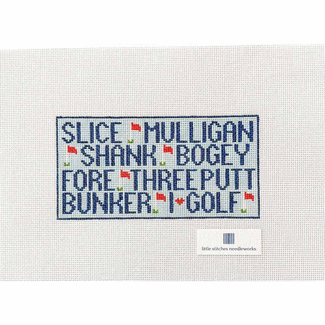 Golf Terms Blue 6x3 Insert