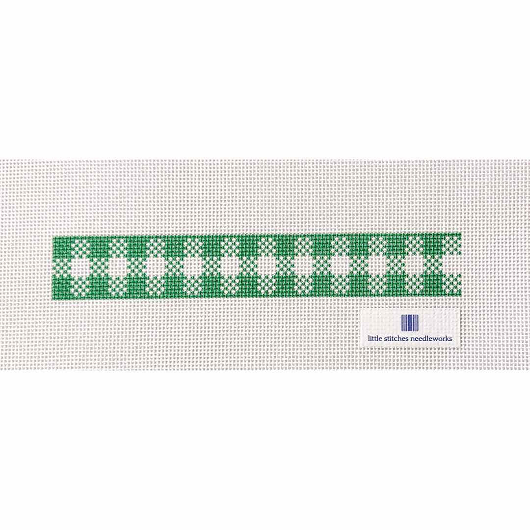 Green Gingham Fob