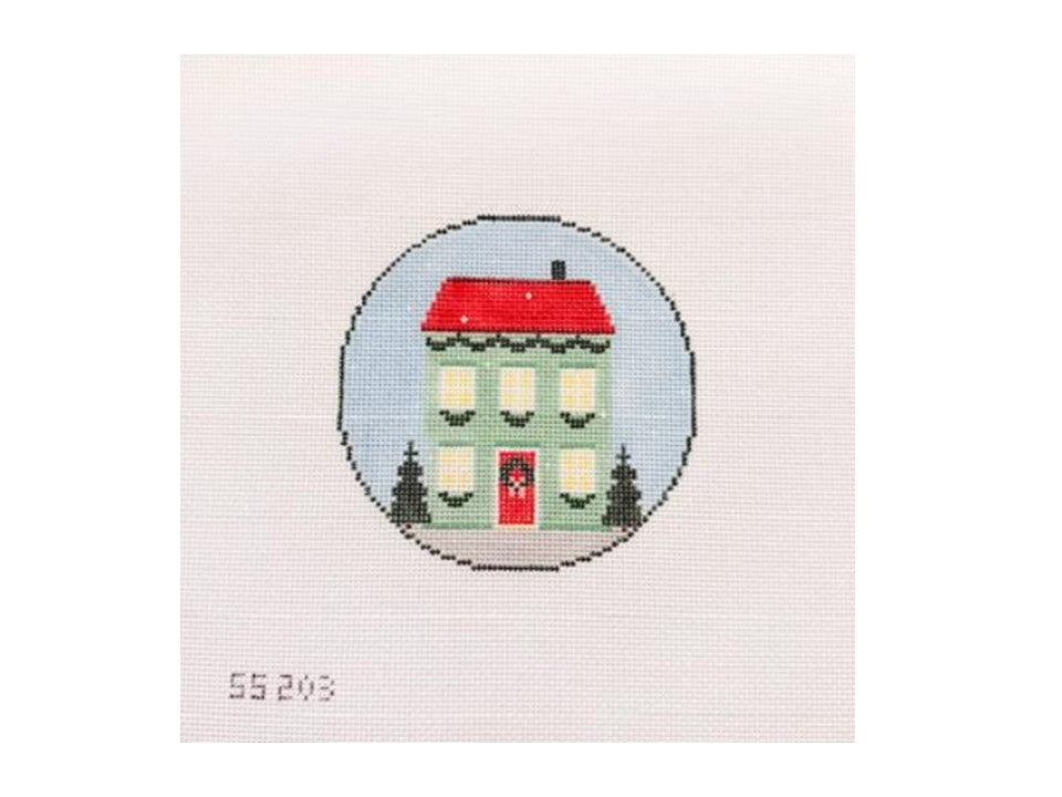Mint Green Christmas Home with Stitch Guide